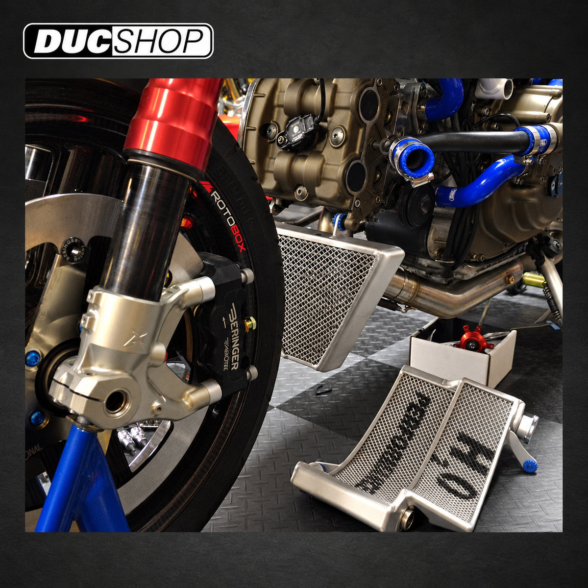 Galletto Radiatori (H2O Performance) Oversized Oil Cooler kit For Ducati 748/916/996/998 & S4R/S4RS/S4RT/S4 | Radiators & Oil Coolers | ducshop.com