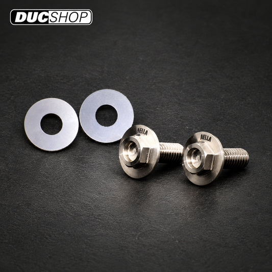 AELLA Titanium License Plate Bolts M6×15 — Pair — representative hardware or installation view; check selected finish and kit contents | Universal Fasteners | ducshop.com
