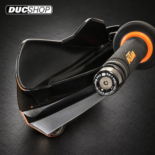 R&G Racing Bar End Sliders for KTM 690 Enduro '07-'20, 1290 Super Duke GT (with brush guards) '19-'22 | Bar End Protection | ducshop.com