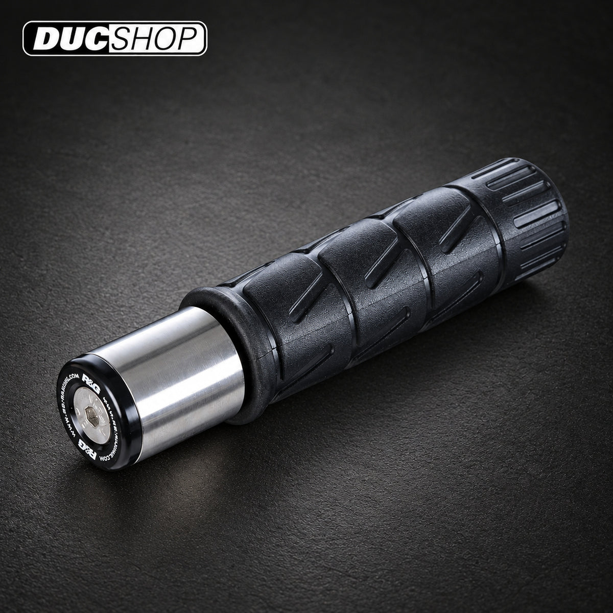 R&G Racing Bar End Sliders for Kawasaki Z650RS '22, ZX-25R '20-'22, ZX-6R 636 '19-'23, Z900 '73-'23, Z900RS '17-'22, Z H2 '00-'23 and KTM 690 Enduro (without brush guards) '07-'20 | Bar End Protection | ducshop.com