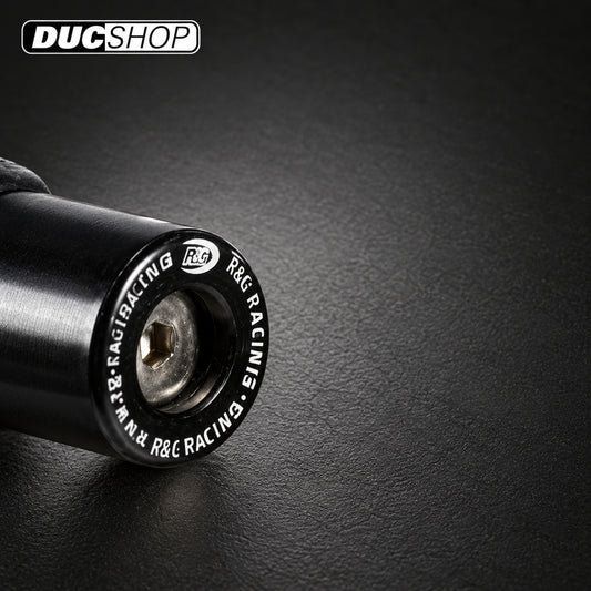 R&G Racing Bar End Sliders for Ducati Monster 1100 '09-19, Monster 796 '08-'15, Streetfighter 848 '08-'19, Streetfighter 1098 '09-'14 | Bar End Protection | ducshop.com