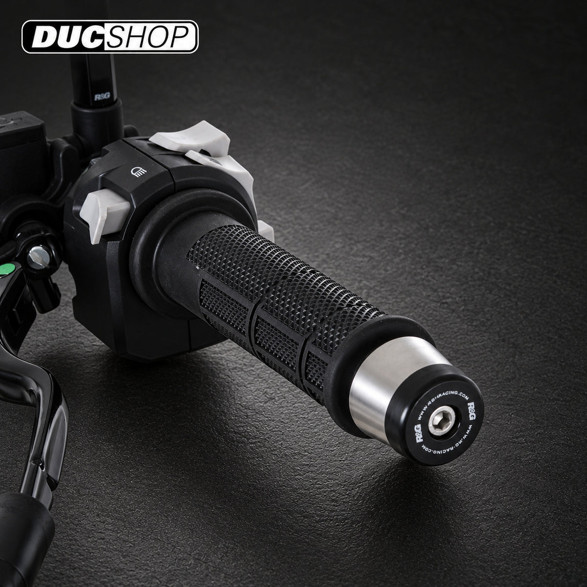 R&G Racing Bar End Sliders (Tapered Style) for the Ducati Scrambler 1100/Diavel 1260 S '21-'22 / KTM 690 SMC-R '19-'22 / Husqvarna Norden 901 '2022 | Bar End Protection | ducshop.com