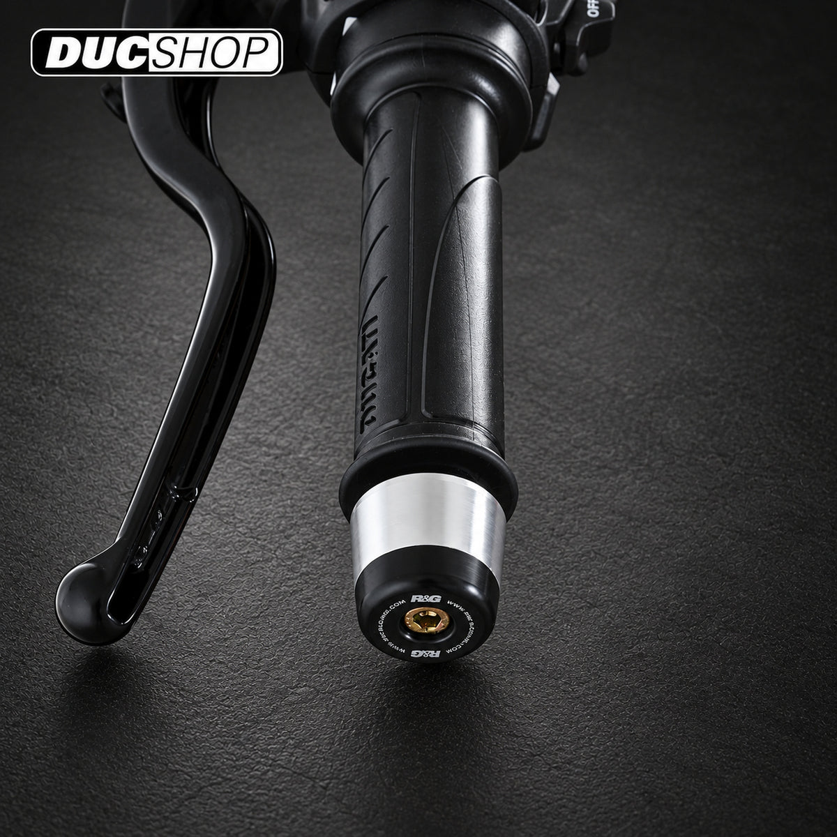R&G Racing Bar End Sliders for the Ducati Streetfighter V4/V4 S '20-'22 / Multistrada V4 S/V4/V4 S Sport '21-'22 / Streetfighter V2 '2022 | Bar End Protection | ducshop.com