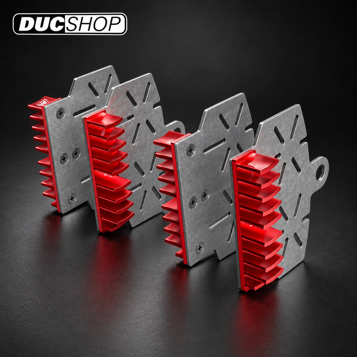 DBK Special Parts (Ducabike) Brembo Radial Caliper Brake Pad Heat Sink (radiator) - Red - DucShop
