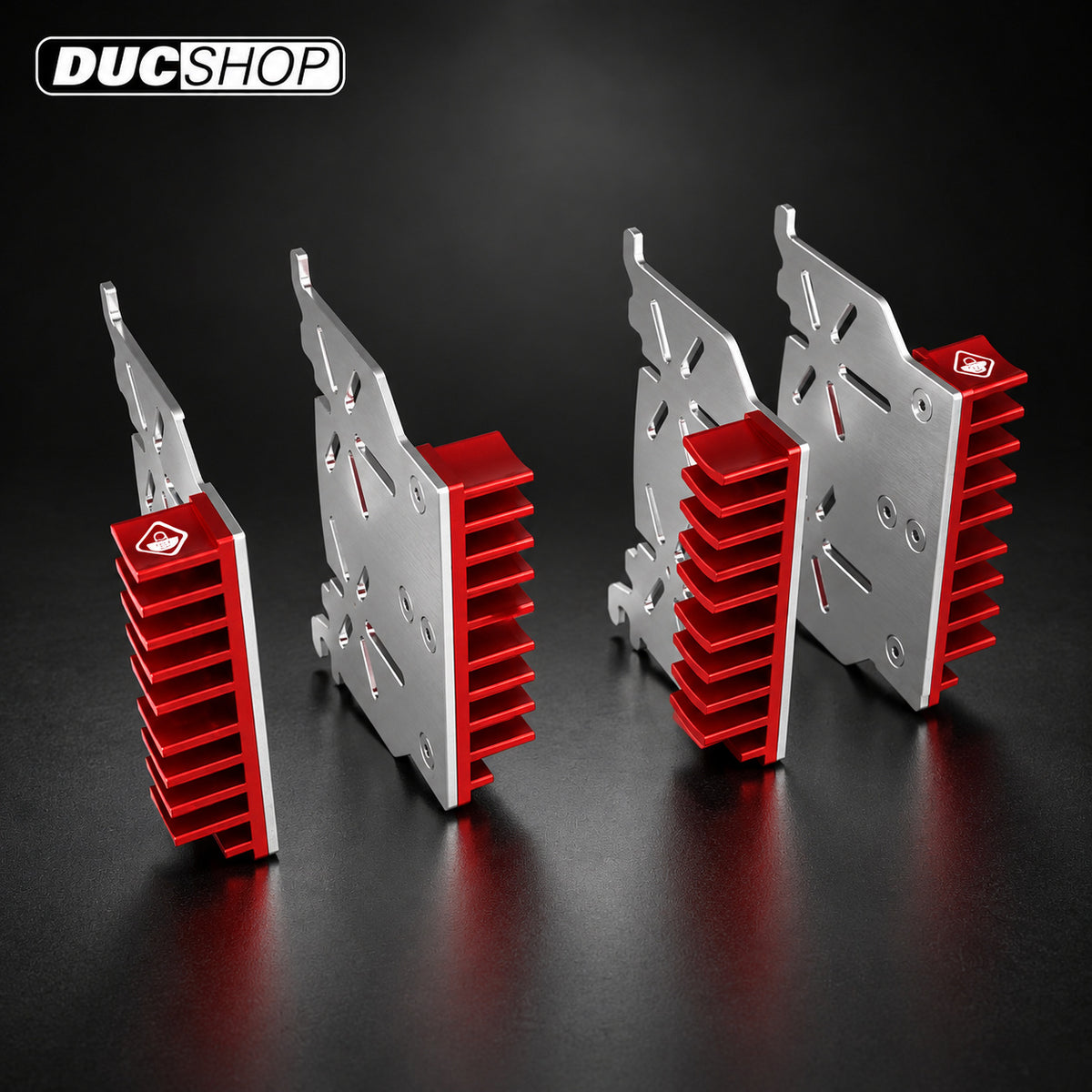 DBK Special Parts (Ducabike) Brembo HYPURE Radial Caliper Brake Pad Heat Sink (radiator) - Red - DucShop