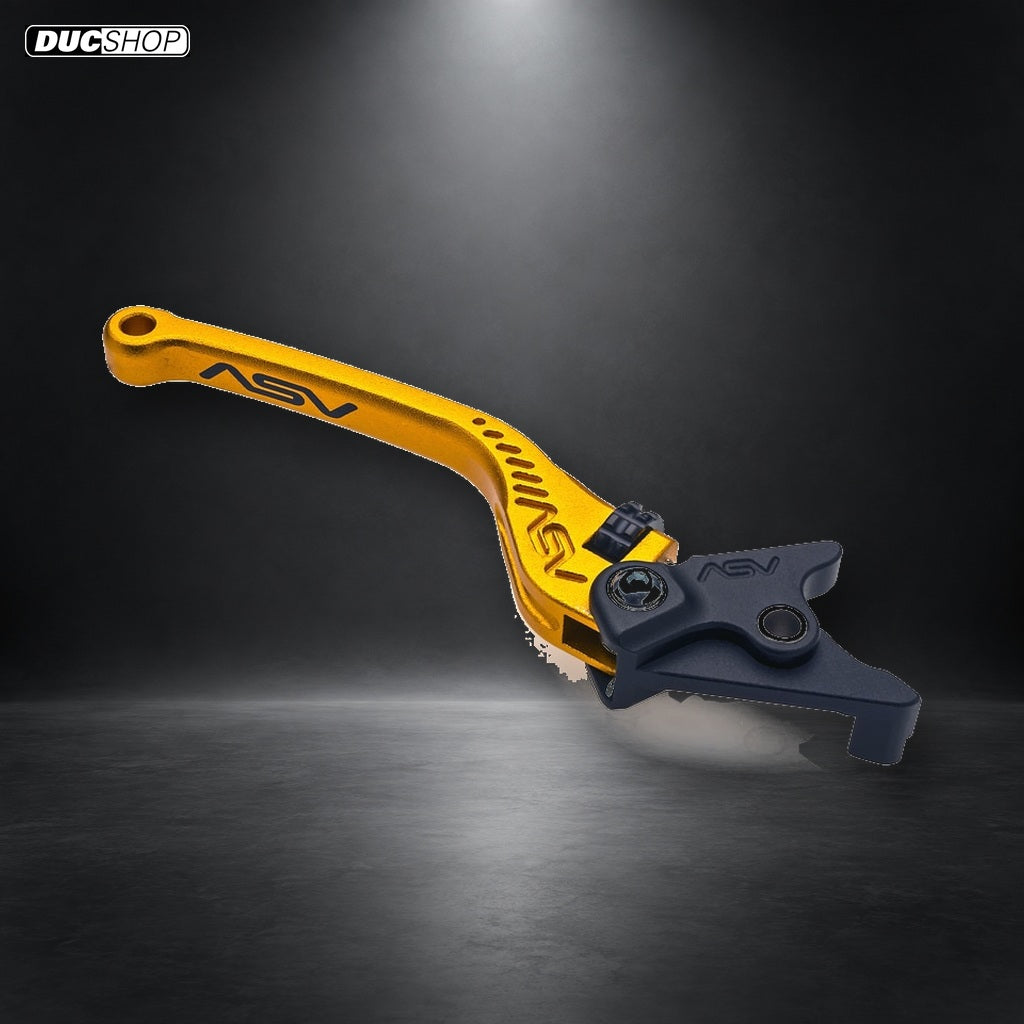 ASV Inventions C5 Series Unbreakable Billet Brake Lever BRC552 - Gold / Standard / Orange - DucShop