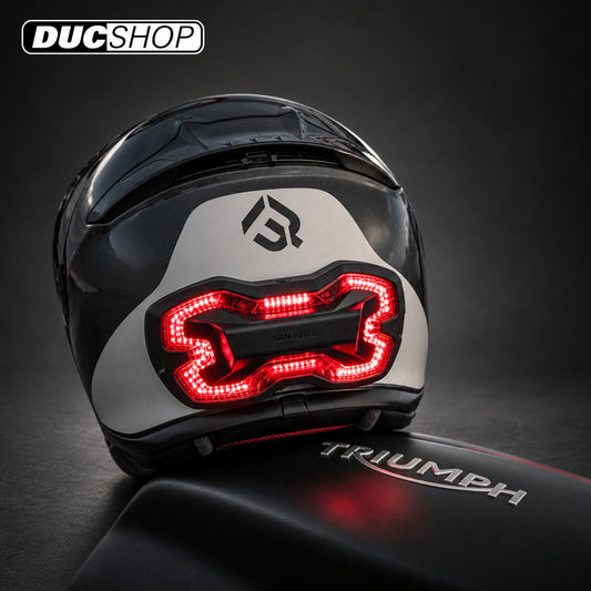 Brake Free Smart Helmet Brake Light - Black or White - USB-C | Street Helmets | DucShop