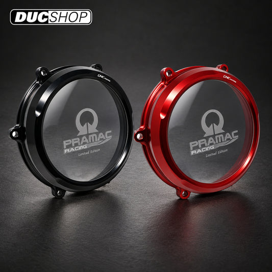 CNC Racing PRAMAC RACING LIMITED EDITION Clear Wet Clutch Cover for the Ducati Panigale 1299/1199/959 Superleggera (and 899 too with modification) | Wet Clutch Covers | ducshop.com