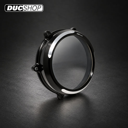 CNC Racing Bi-Color Clear Wet Clutch Cover for the Ducati Panigale / Streetfighter / Multistrada / Diavel V4 / S / Speciale | Wet Clutch Covers | ducshop.com