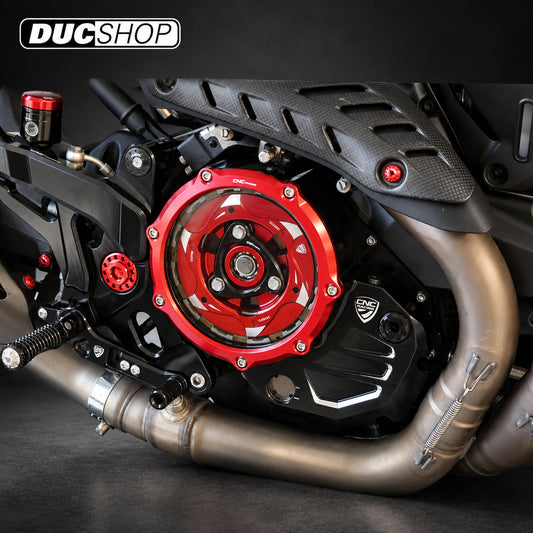 CNC Racing Clear Wet Clutch Cover for most Wet Clutch Ducati | Wet Clutch Covers | ducshop.com