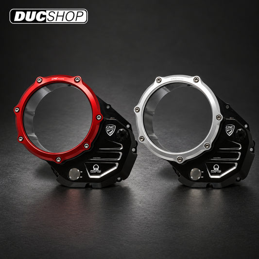 CNC Racing PRAMAC RACING LIMITED EDITION Clear Wet Clutch Cover for most Wet Clutch Ducati | Wet Clutch Covers | ducshop.com
