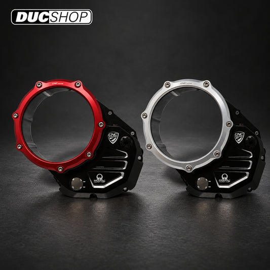 CNC Racing PRAMAC RACING LIMITED EDITION Clear Wet Clutch Cover for the Ducati Hypermotard 821 (2015) / 939 / 950, Multistrada 950, Supersport /S, Monster 821, Scrambler 1100 | Wet Clutch Covers | ducshop.com