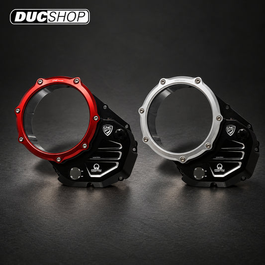 CNC Racing PRAMAC RACING LIMITED EDITION Clear Wet Clutch Cover for the Ducati Monster 937 (2021+) and Multistrada V2 (22-24) | Wet Clutch Covers | ducshop.com