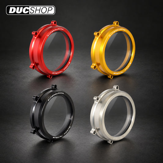 DBK Special Parts (Ducabike) Clear Wet Clutch Cover for the Ducati Panigale 1299/1199/959 Superleggera (and 899 too with modification) | Wet Clutch Covers | ducshop.com