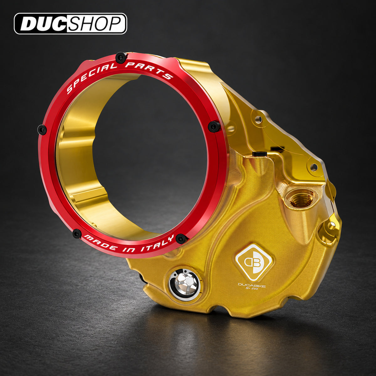 DBK Special Parts (Ducabike) NEW EVO-3D Clear Wet Clutch Cover for the Ducati Multistrada 1200 / 1260 (2015+), Diavel 1260, and XDiavel | Wet Clutch Covers | ducshop.com