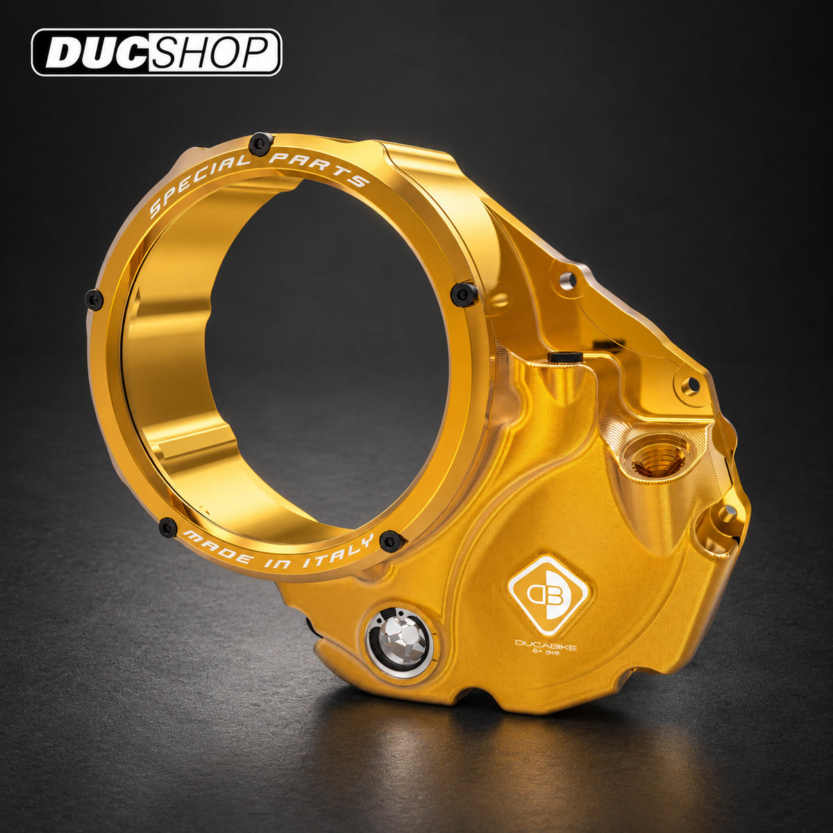 DBK Special Parts (Ducabike) NEW EVO-3D Clear Wet Clutch Cover for the Ducati Multistrada 1200 / 1260 (2015+), Diavel 1260, and XDiavel | Wet Clutch Covers | ducshop.com