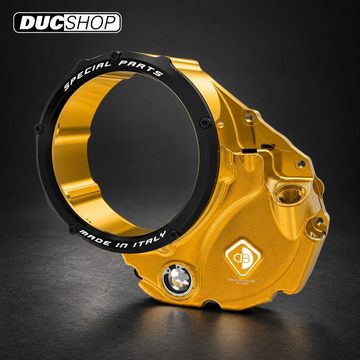 DBK Special Parts (Ducabike) NEW EVO-3D Clear Wet Clutch Cover for the Ducati Multistrada 1200 / 1260 (2015+), Diavel 1260, and XDiavel | Wet Clutch Covers | ducshop.com