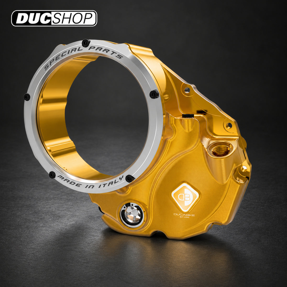 DBK Special Parts (Ducabike) NEW EVO-3D Clear Wet Clutch Cover for the Ducati Multistrada 1200 / 1260 (2015+), Diavel 1260, and XDiavel | Wet Clutch Covers | ducshop.com
