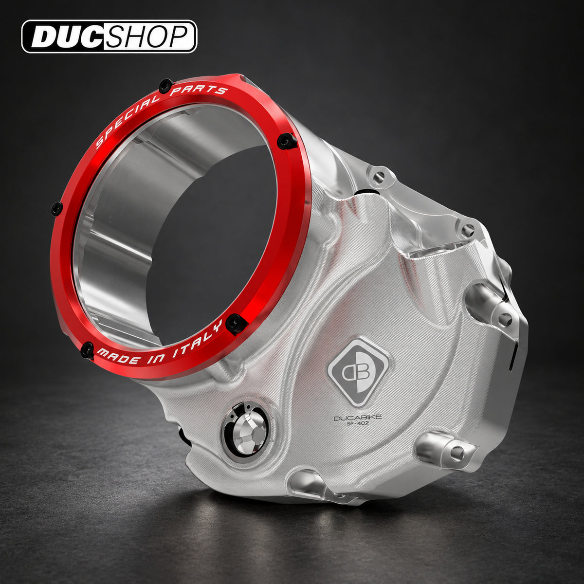 DBK Special Parts (Ducabike) NEW EVO-3D Clear Wet Clutch Cover for the Ducati Multistrada 1200 / 1260 (2015+), Diavel 1260, and XDiavel | Wet Clutch Covers | ducshop.com