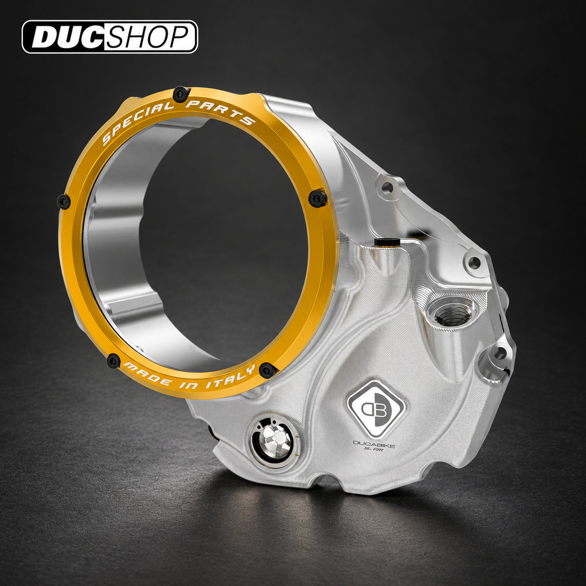 DBK Special Parts (Ducabike) NEW EVO-3D Clear Wet Clutch Cover for the Ducati Multistrada 1200 / 1260 (2015+), Diavel 1260, and XDiavel | Wet Clutch Covers | ducshop.com