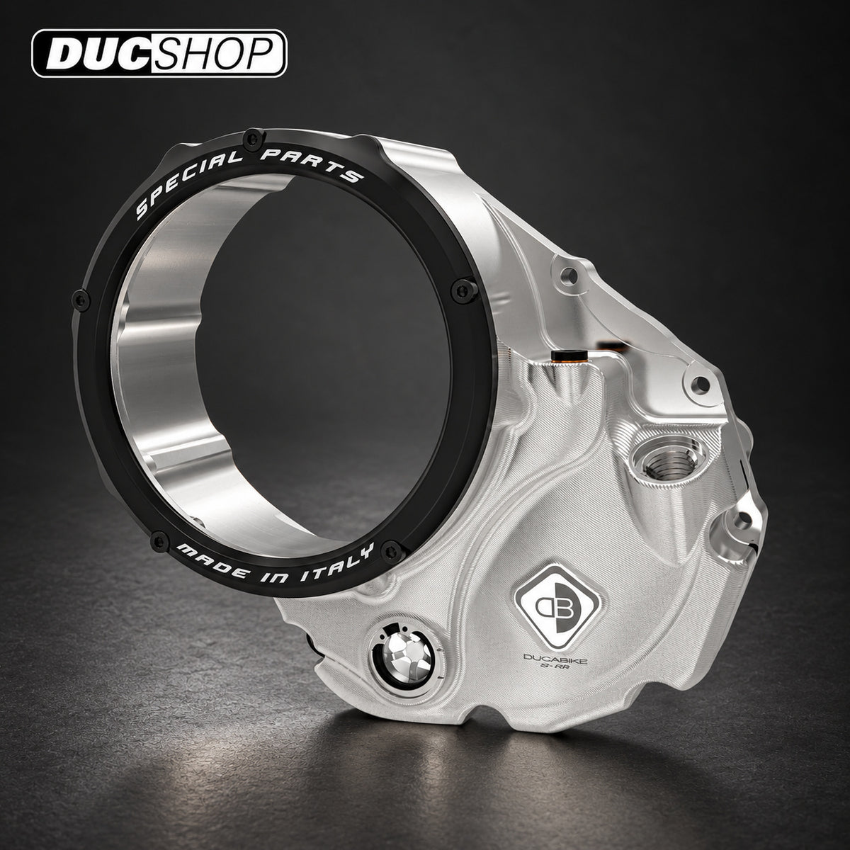DBK Special Parts (Ducabike) NEW EVO-3D Clear Wet Clutch Cover for the Ducati Multistrada 1200 / 1260 (2015+), Diavel 1260, and XDiavel | Wet Clutch Covers | ducshop.com