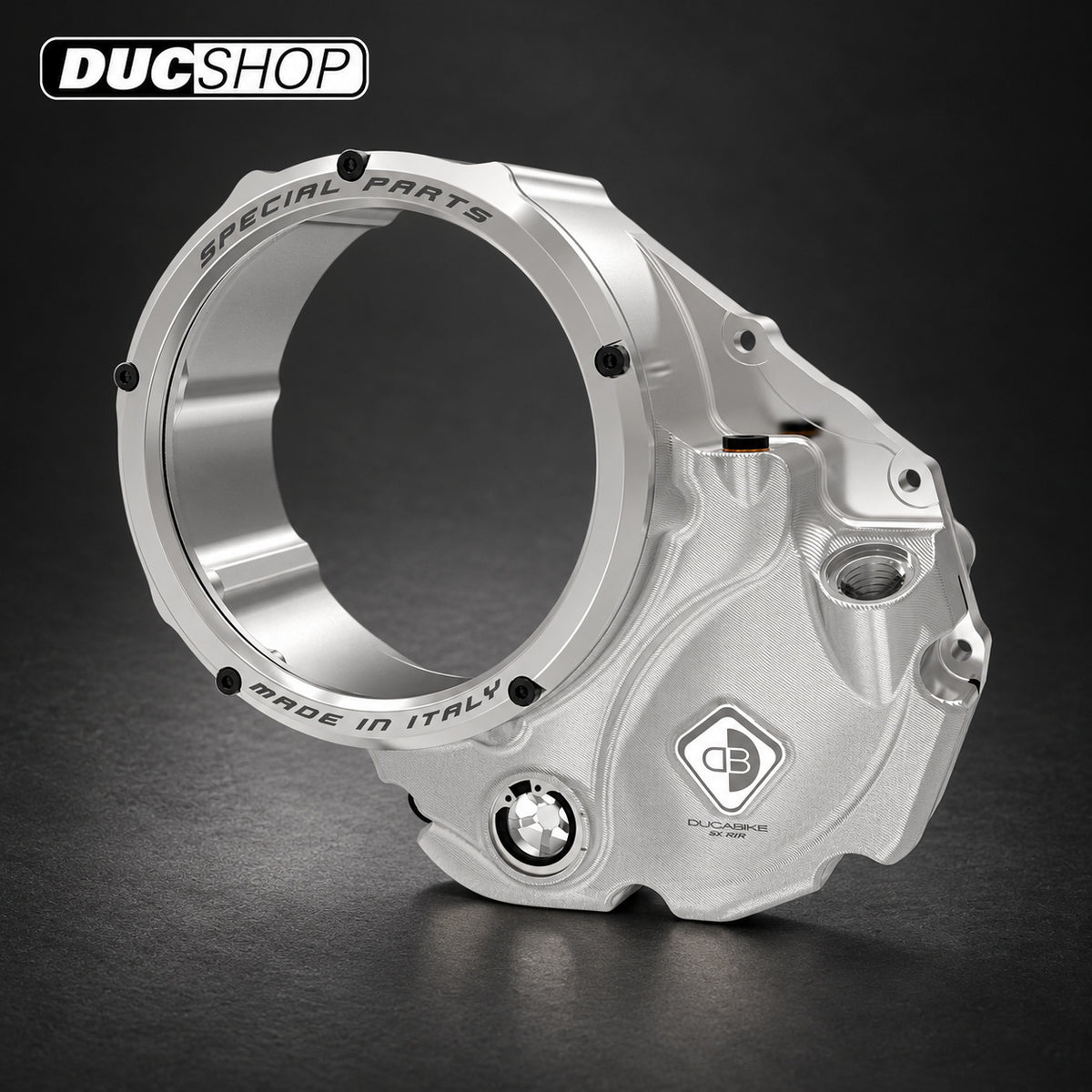 DBK Special Parts (Ducabike) NEW EVO-3D Clear Wet Clutch Cover for the Ducati Multistrada 1200 / 1260 (2015+), Diavel 1260, and XDiavel | Wet Clutch Covers | ducshop.com