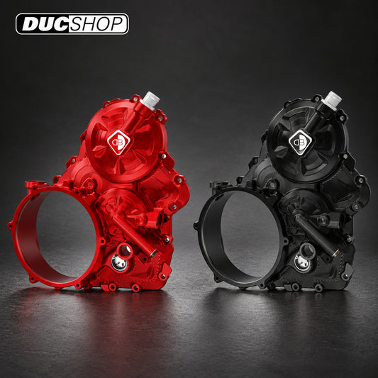 DBK Special Parts (Ducabike) Billet Clutch Side Case Kit for Clear Wet Clutch Cover for the Ducati Multistrada / Diavel V4 | Wet Clutch Covers | ducshop.com