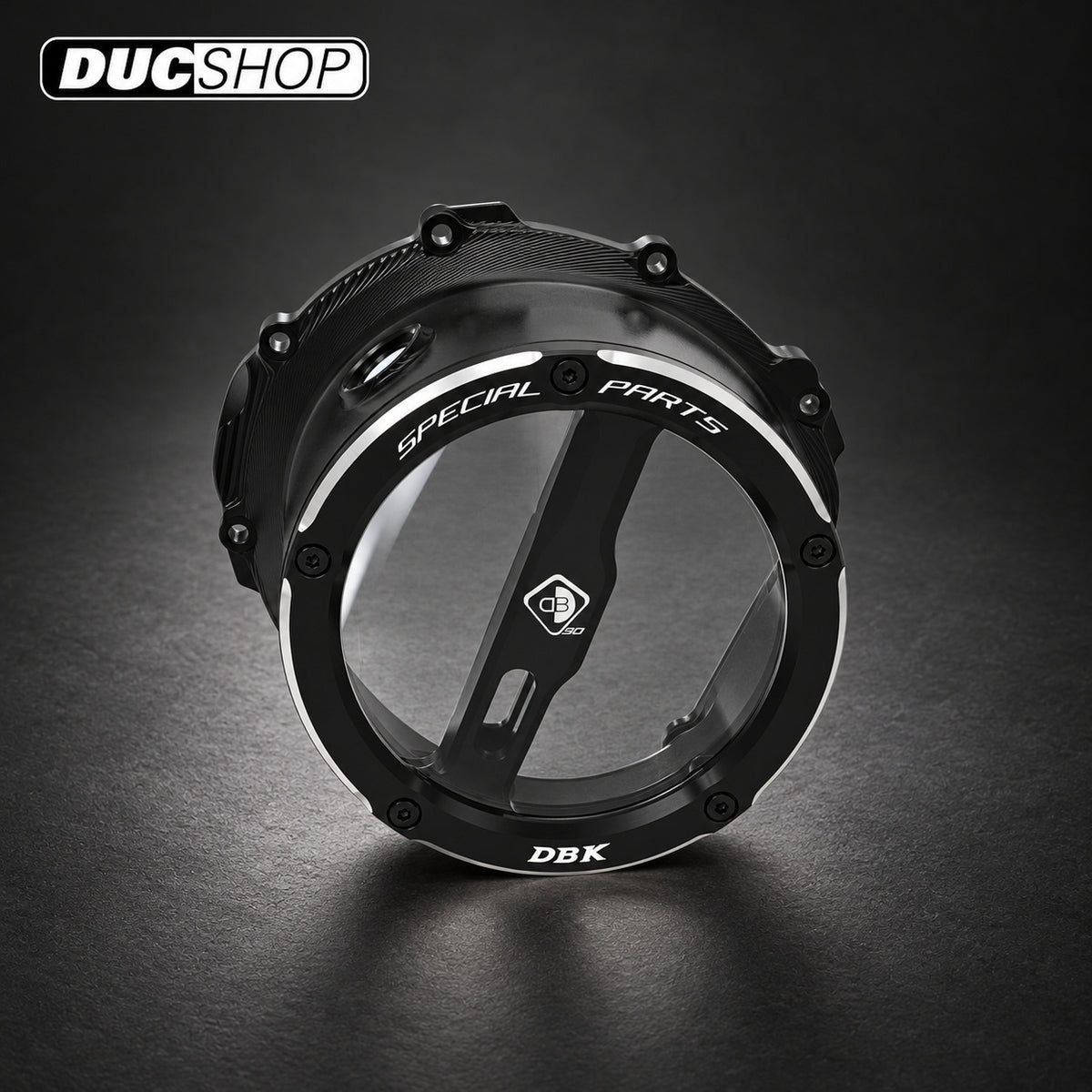 DBK Special Parts (Ducabike) EVO-3D Clear Wet Clutch Cover for the Triumph Street Triple 765 (2017+) | Wet Clutch Covers | ducshop.com