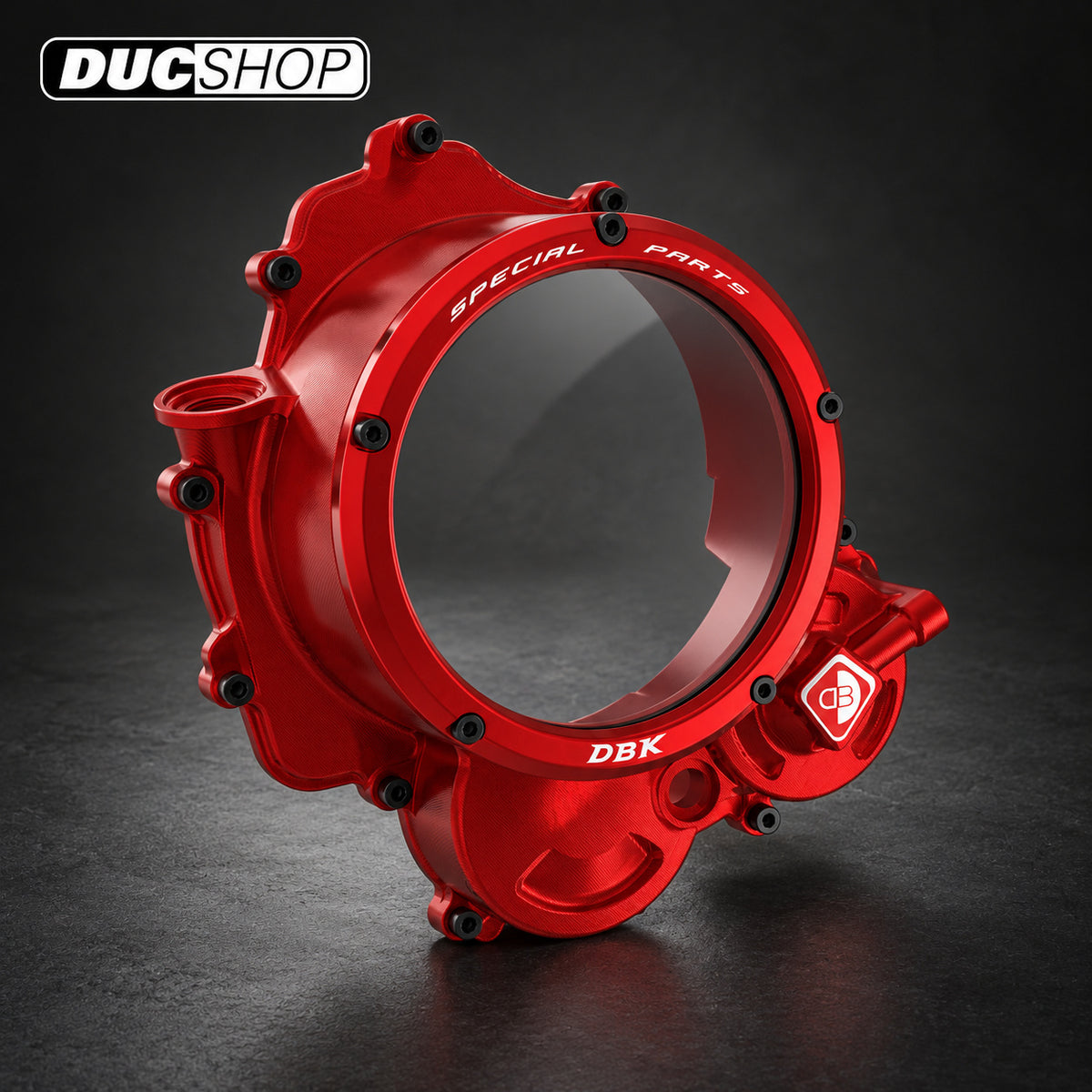 DBK Special Parts (Ducabike) NEW EVO-3D Clear Wet Clutch Cover for the Hypermotard 698 Mono | Wet Clutch Covers | ducshop.com