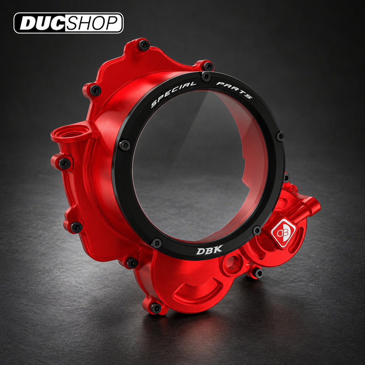 DBK Special Parts (Ducabike) NEW EVO-3D Clear Wet Clutch Cover for the Hypermotard 698 Mono | Wet Clutch Covers | ducshop.com