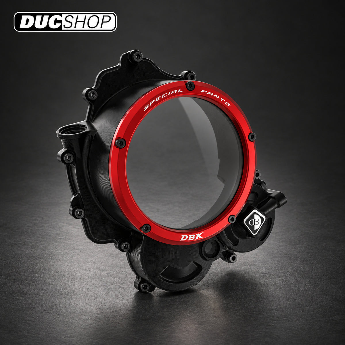 DBK Special Parts (Ducabike) NEW EVO-3D Clear Wet Clutch Cover for the Hypermotard 698 Mono | Wet Clutch Covers | ducshop.com