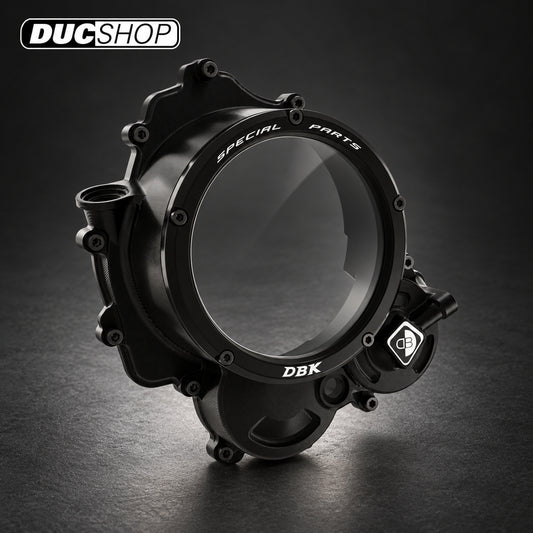 DBK Special Parts (Ducabike) NEW EVO-3D Clear Wet Clutch Cover for the Hypermotard 698 Mono | Wet Clutch Covers | ducshop.com