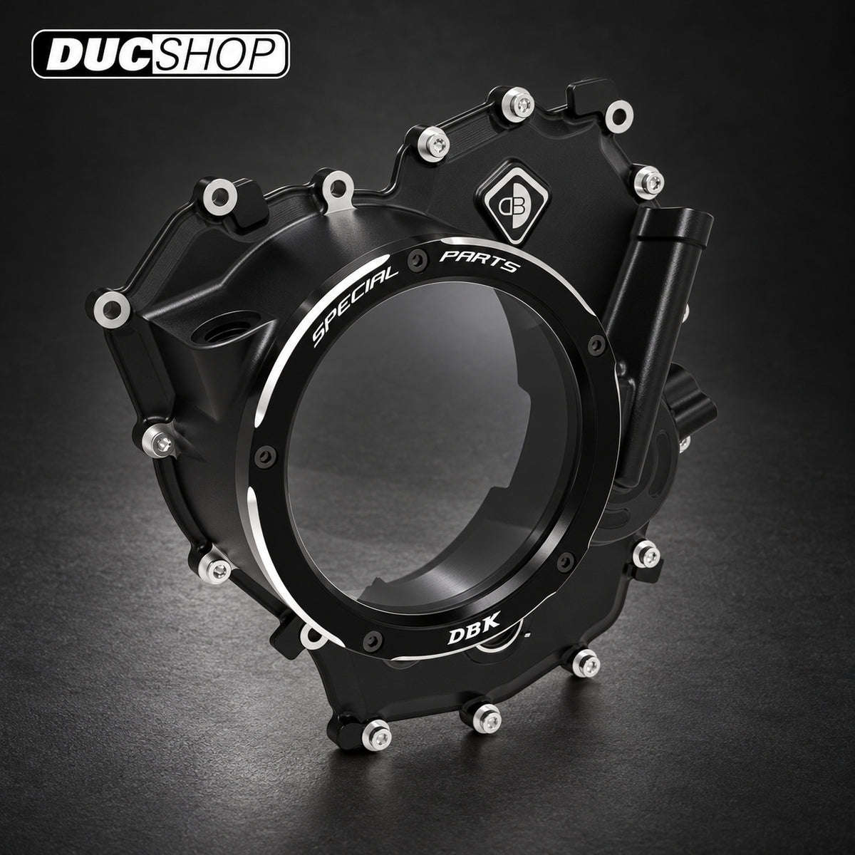 DBK Special Parts (Ducabike) Clear Wet Clutch Cover for the Ducati 890 V2 Engine (2025+) | Wet Clutch Covers | ducshop.com