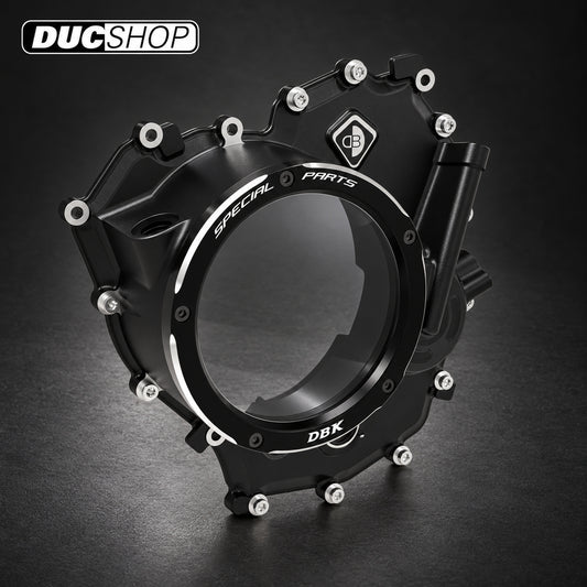 DBK Special Parts (Ducabike) Clear Wet Clutch Cover for the Ducati 890 V2 Engine (2025+) | Wet Clutch Covers | ducshop.com
