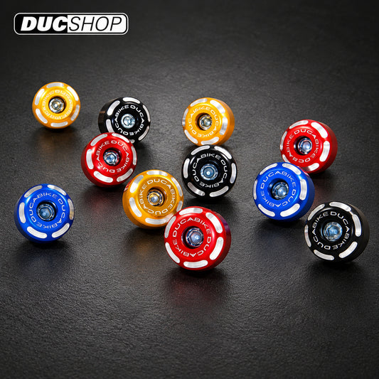 DBK Special Parts (Ducabike) Contrast Cut Weighted Bar Ends - Short - Closeout | Bar End Protection | ducshop.com