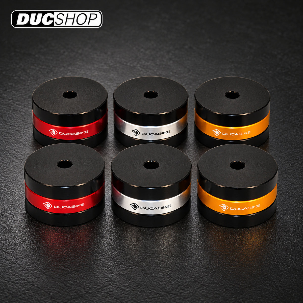 DBK Special Parts (Ducabike) Dual Color Bar Ends for the Ducati Multistrada (2015+) | Bar End Protection | ducshop.com