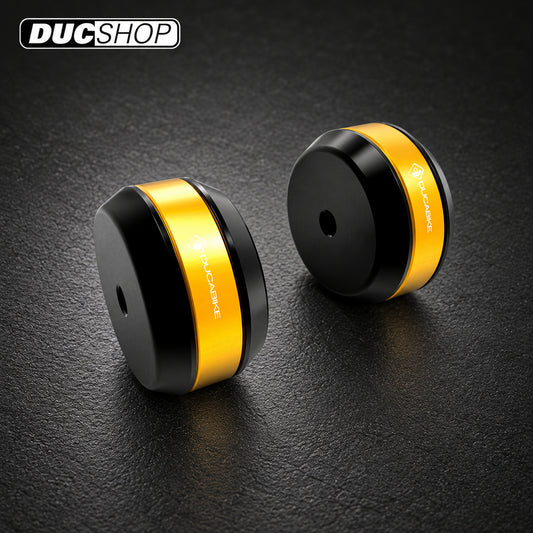 DBK Special Parts (Ducabike) BEVELED EDGE Dual Color Bar Ends for the Ducati Multistrada (2015+) | Bar End Protection | ducshop.com
