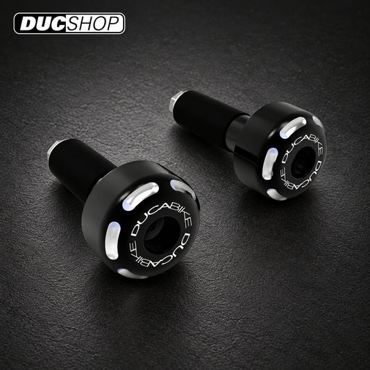 DBK Special Parts (Ducabike) Contrast Cut Weighted Universal Bar Ends - Short | Bar End Protection | ducshop.com