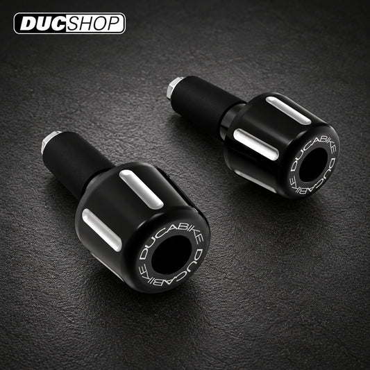DBK Special Parts (Ducabike) Contrast Cut Weighted Universal Bar Ends - Long | Bar End Protection | ducshop.com