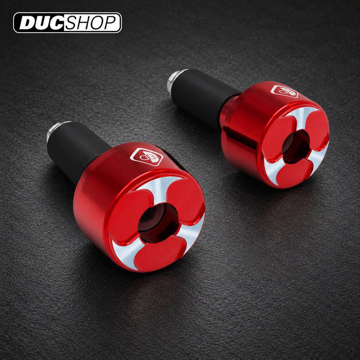 DBK Special Parts (Ducabike) Tri Blade Weighted Universal Bar Ends | Bar End Protection | ducshop.com