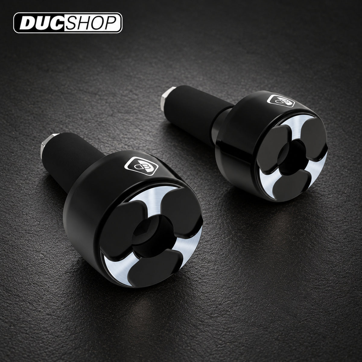 DBK Special Parts (Ducabike) Tri Blade Weighted Universal Bar Ends | Bar End Protection | ducshop.com