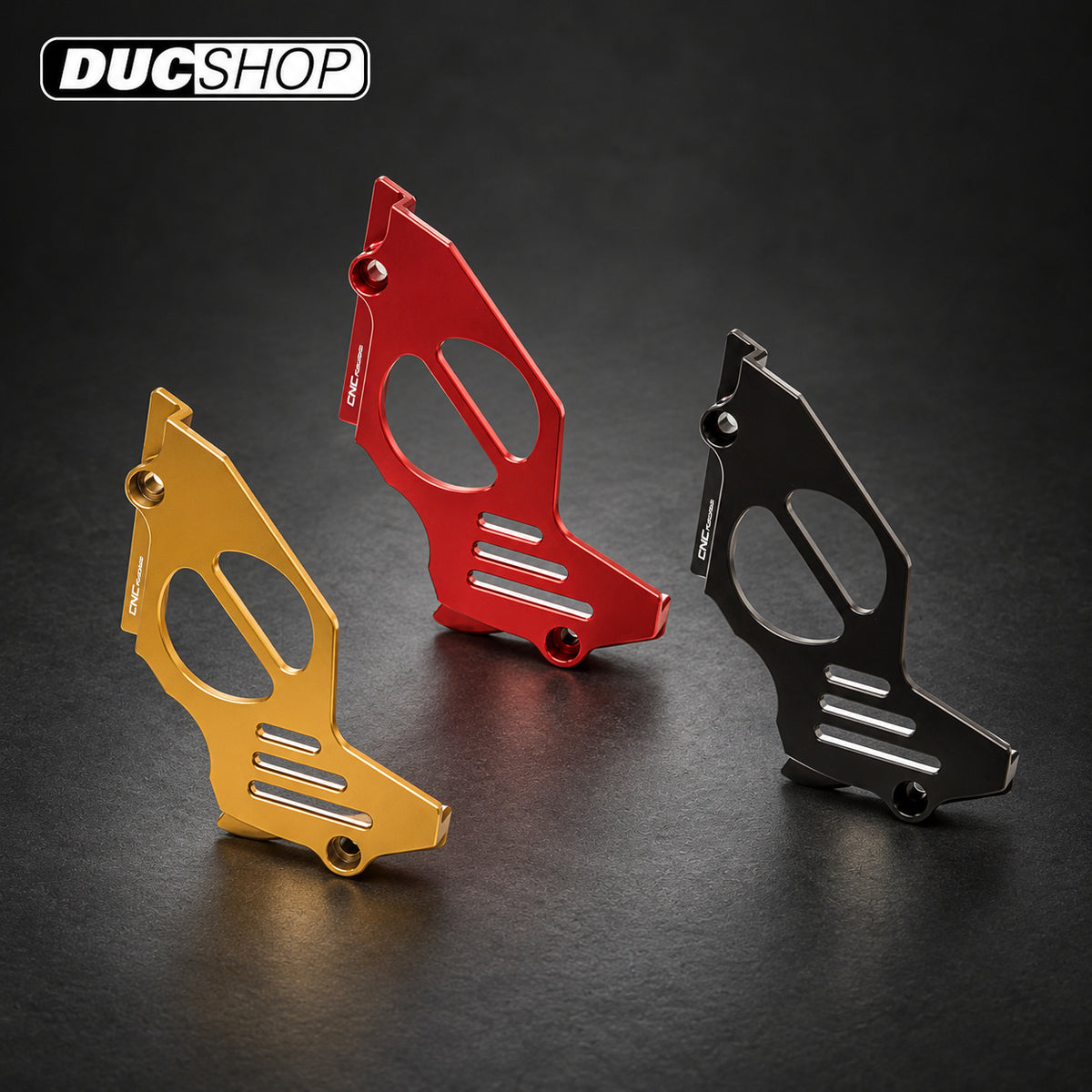 CNC Racing Type 1 Front Sprocket Cover for Ducati- Discontinued — representative product design; finishes may vary | ducshop.com