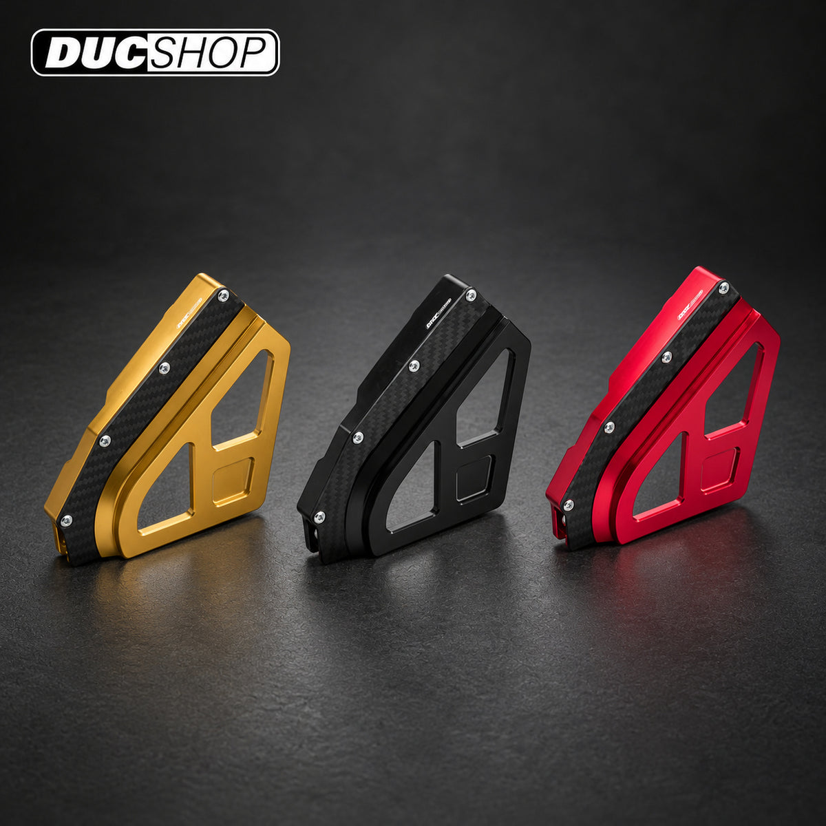 CNC Racing Front Sprocket Cover for Ducati Scrambler and Hypermotard 821/939 — representative product design; finishes may vary | ducshop.com