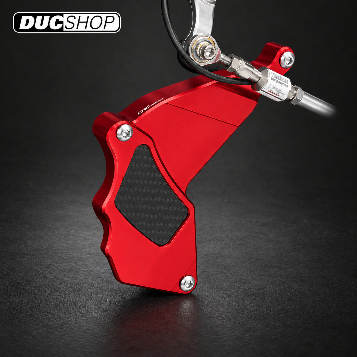 CNC Racing 'Half Style' Front Sprocket Cover For MV Agusta F3 Brutale 675/800 Dragster and Rivale — representative product design; finishes may vary | ducshop.com