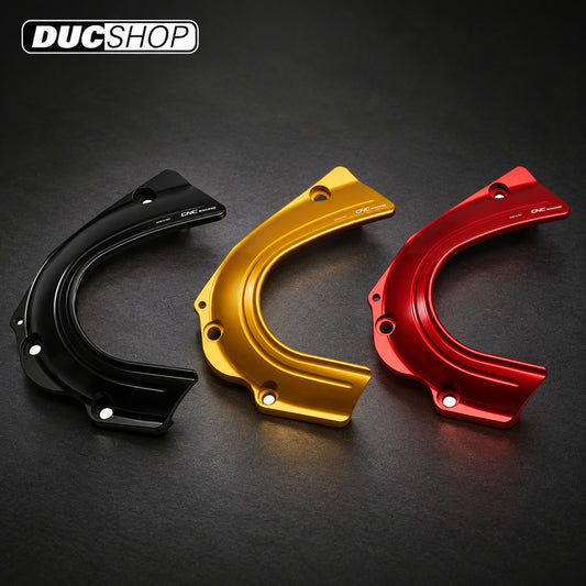 CNC Racing Ducati Hyper 821/939, M797, and Scrambler "OPEN" Front Sprocket Cover — representative product design; finishes may vary | ducshop.com