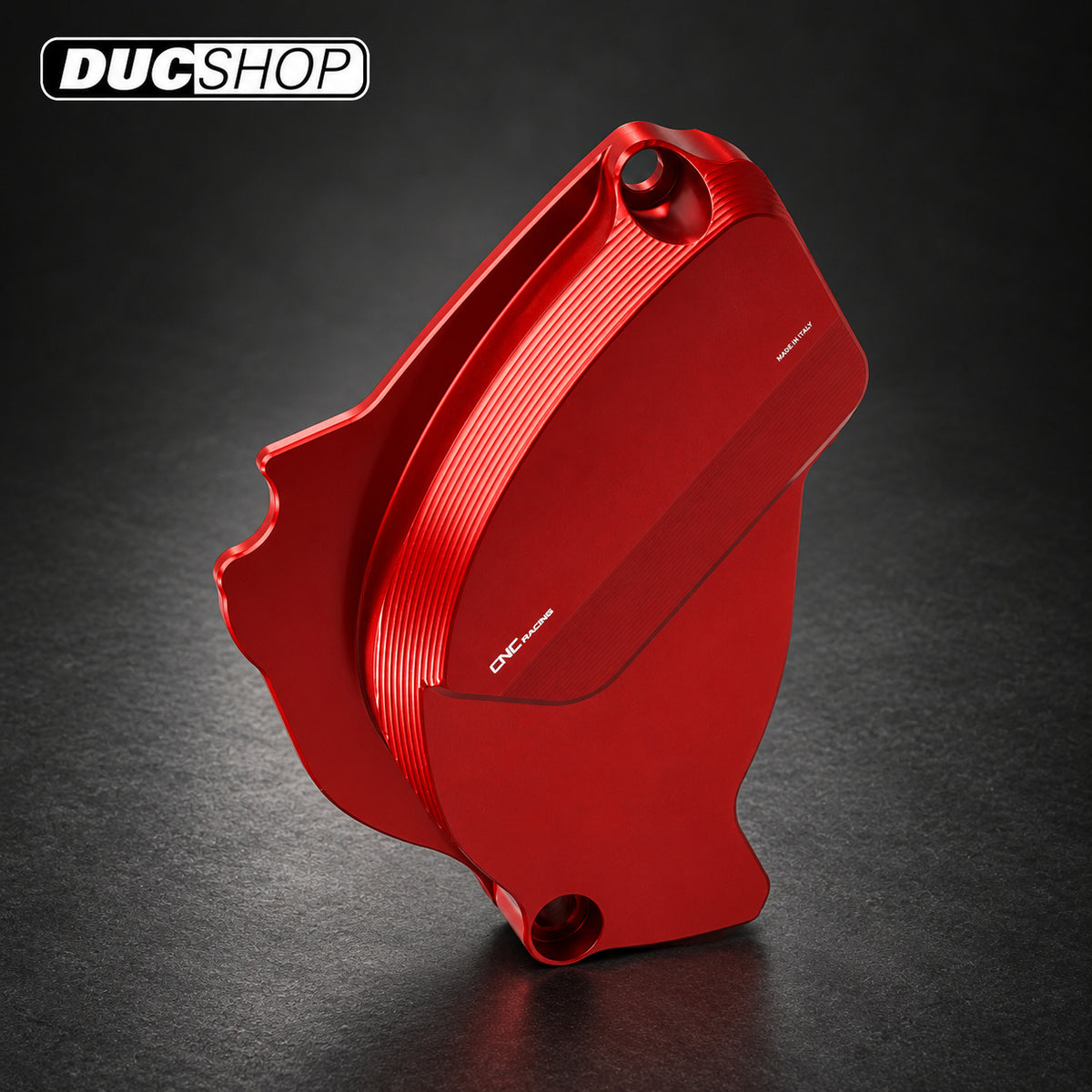 CNC Racing Front Sprocket Cover for Ducati Monster 821 — representative product design; finishes may vary | ducshop.com