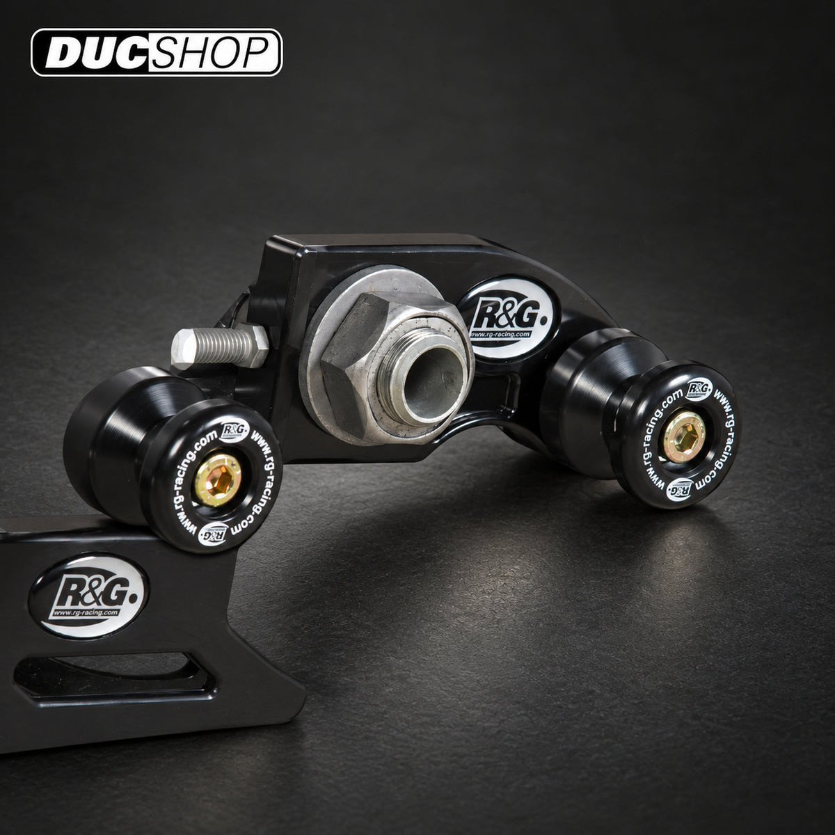 R&G Racing Offset Cotton Reel swingarm spools for BMW HP4 '13-'15 S1000RR '10-'14 S1000R '14-'16 & S1000XR '15-'16 | Swingarm Spools | ducshop.com