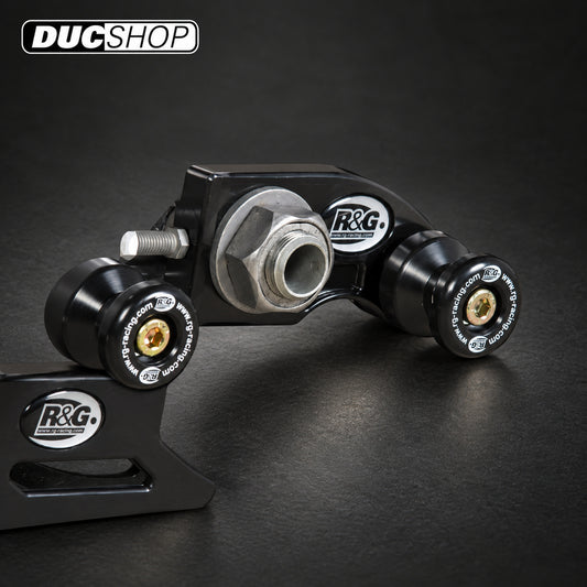 R&G Racing Offset Cotton Reel swingarm spools for BMW HP4 '13-'15 S1000RR '10-'14 S1000R '14-'16 & S1000XR '15-'16 | Swingarm Spools | ducshop.com