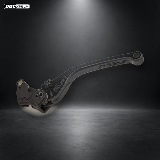 ASV Inventions C5 Series Unbreakable Billet Clutch Lever CRC552 - Black/Silver / Standard / Red | DucShop
