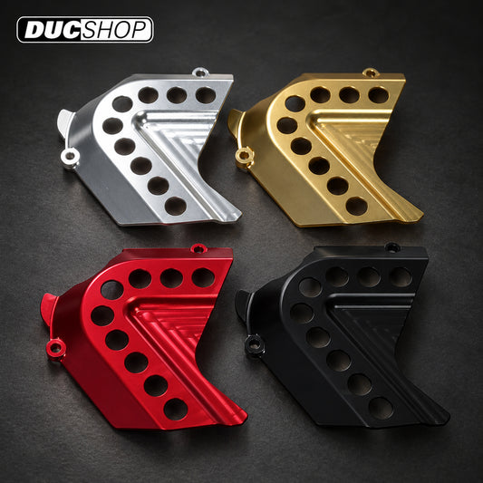 TPO Drilled Front Sprocket Cover For most Ducati — representative product design; finishes may vary | ducshop.com
